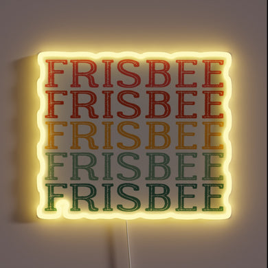 Neon Frisbee Sign - Colorful LED Display for Backyard Fun