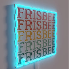 Charger l&#39;image dans la galerie, Vibrant Neon Sign Featuring Flying Discs and Whimsical Humor