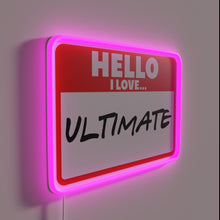 Charger l&#39;image dans la galerie, Frisbee shaped RGB neon sign with colorful glow design accents.