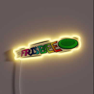 Neon Frisbee LED Sign with Color-Changing RGB Display Features