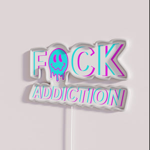 Addiction Recovery Inspirational Neon Wall Sign with Colorful RGB Lighting