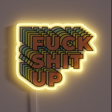 Vibrant RGB neon sign for reckless rebellion and unapologetic attitude