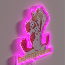 Charger l&#39;image dans la galerie, Neon &#39;Beergetarian&#39; funny beer-themed kitchen bar decor wall art sign