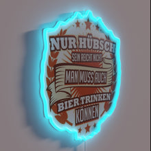 Charger l&#39;image dans la galerie, RGB Neon Sign: Cheerful Beer Quotes Perfect for Oktoberfest Parties Inside