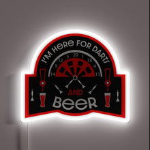 Charger l&#39;image dans la galerie, Neon Darts Sign, Perfect Gift for the Loving Father&#39;s Fun Space