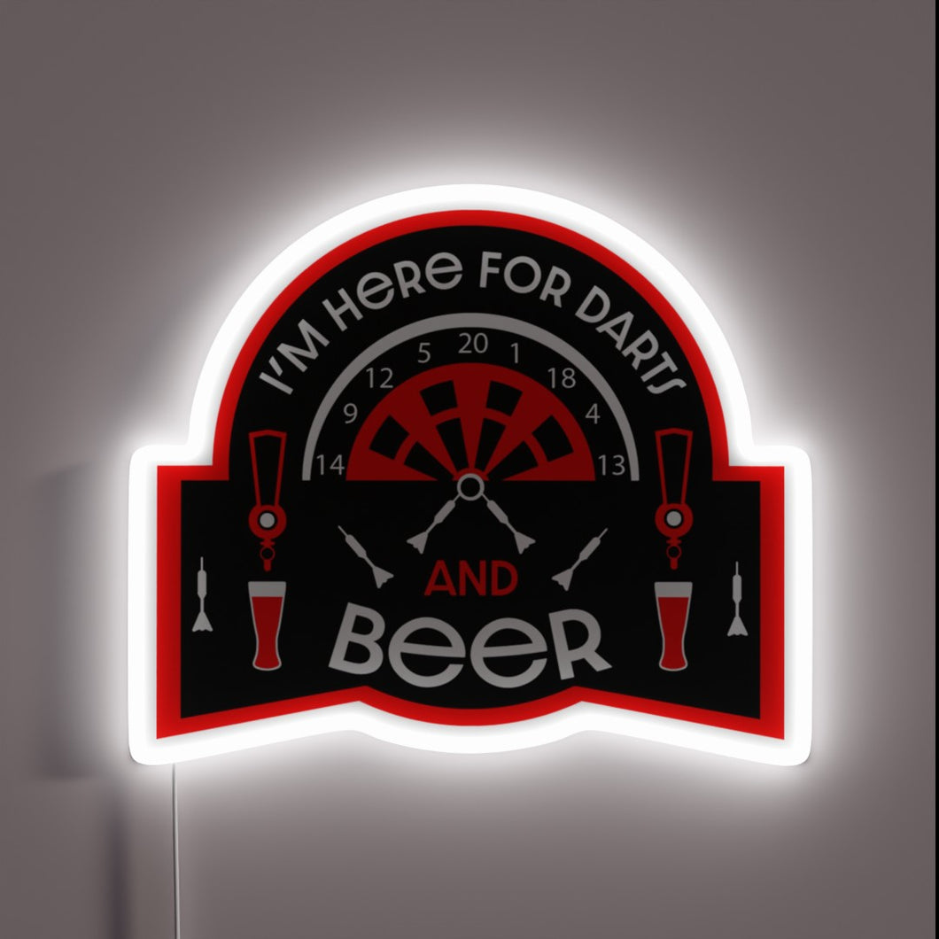 Neon Darts Sign, Perfect Gift for the Loving Father's Fun Space