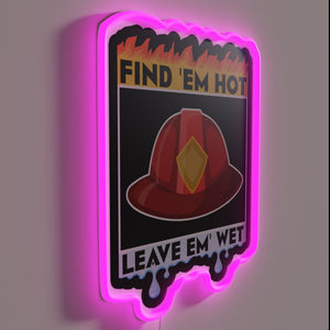 Humoristic Fire Department Quotes in Bright Neon RGB Colorway