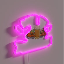 Charger l&#39;image dans la galerie, Comedic beer enthusiast quote in vibrant RGB neon glow design