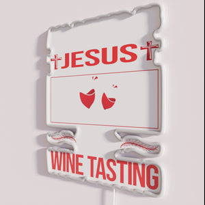 Vibrant RGB Neon Sign Adds Humor to Wine Cellar Decorations