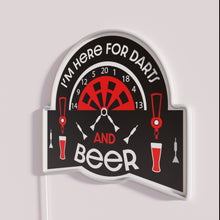 Charger l&#39;image dans la galerie, Neon dart game bar decor with playful pub gift humor