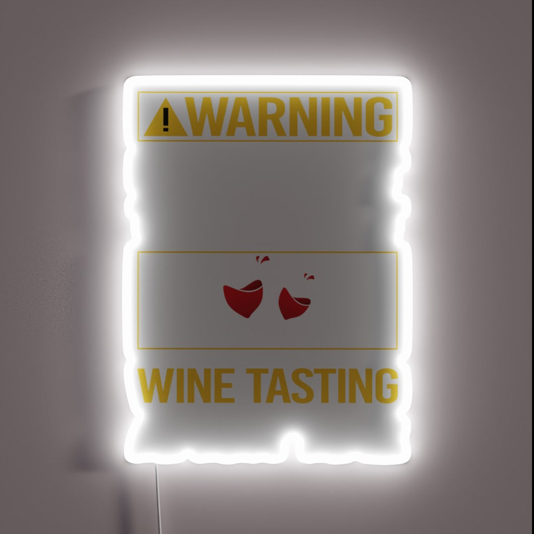 Laughter Ensues with Every Glass of Wine in Colorful Sign