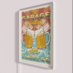 RGB Neon 'Garage Drinker The Garage Is Calling Me' Sign