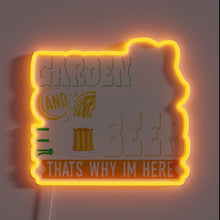 Charger l&#39;image dans la galerie, Quirky garden decor with humorous motivation in bold neon letters.