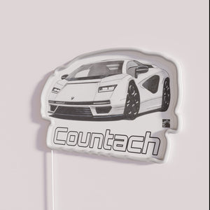 Geometric Neon Sign - Counting Fun with Lamborghini Design Elements