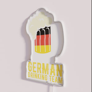 German Drinking Team Oktoberfest Germany Neon Sign for Party Decorations