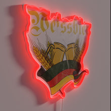 Charger l&#39;image dans la galerie, Neon illuminated retro style sign for German beer enthusiasts&#39; dens