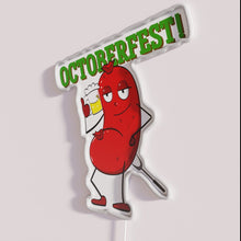 Charger l&#39;image dans la galerie, Traditional German beer festival decor, vibrant red and green neon.