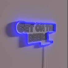 Charger l&#39;image dans la galerie, Fun Bar Sign with Vibrant RGB Neon Beer Typography Design
