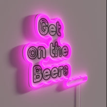 Charger l&#39;image dans la galerie, Get On The Beer Daniel Andrew&#39;s Neon Bar Sign