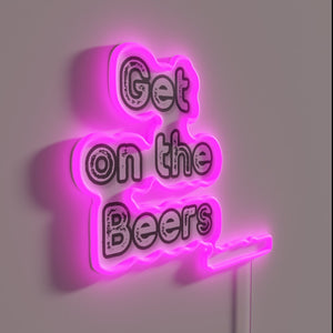 Get On The Beer Daniel Andrew's Neon Bar Sign