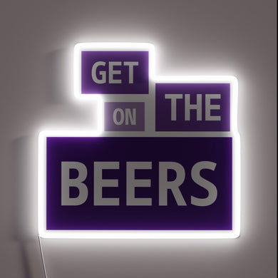 Neon Sign Featuring Dan Andrews' Catchphrase in Vibrant RGB Colors