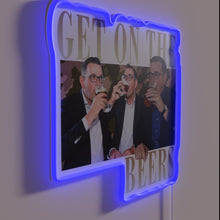 Charger l&#39;image dans la galerie, Fun retro vibes with Daniel Andrews&#39; cheeky beer-themed neon decor