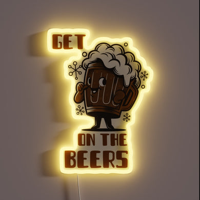 Brewtifully illuminated phrase for beer enthusiasts and partygoers to gather