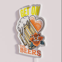 Charger l&#39;image dans la galerie, Vibrant Neon Bar Sign with Beer, Love, and Whimsical Touch