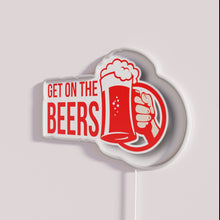 Charger l&#39;image dans la galerie, Get On The Beers Customizable RGB Neon Bar Sign Decorations