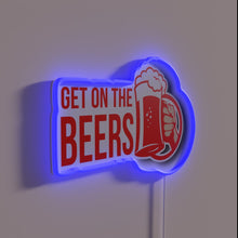 Charger l&#39;image dans la galerie, Get On the Beers - A Vibrant Neon Party Sign