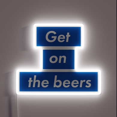 Eye-catching RGB neon beer sign with customizable color options available.