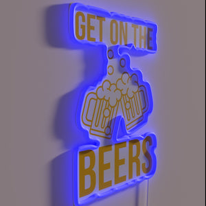 Get on the beers with vibrant, fun, colorful lighting ambiance.