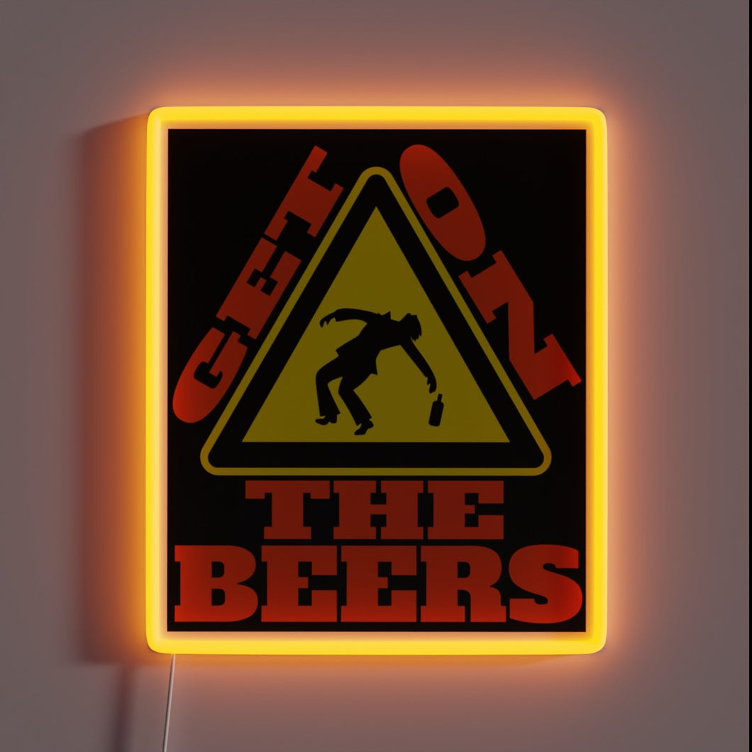 Glowing RGB Neon Sign in Beer Shape, Party Home Decor Accent