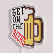 Charger l&#39;image dans la galerie, Neon beer bar signs with colorful RGB LED lighting options