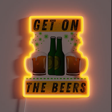 Neon Beer Sign with RGB Lighting for Home Bars