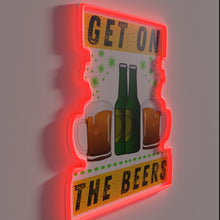 Charger l&#39;image dans la galerie, RGB Neon Sign: Beer Themed Bar Decor with Humorous Warning Message