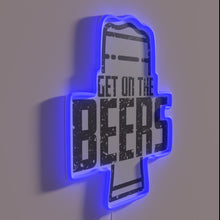 Charger l&#39;image dans la galerie, Get on the Beers: A Fun Neon Bar Sign Option