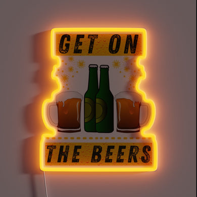 Vibrant RGB Neon Sign Illuminates Your Space with Hilarious Beer Theme