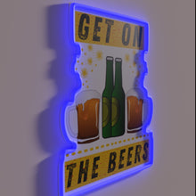 Charger l&#39;image dans la galerie, Get on the beers, Neon Light Sign with RGB LED