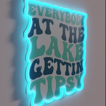 Charger l&#39;image dans la galerie, Fun lake vibes with a cheeky &#39;Gettin&#39; Tipsy&#39; neon sign