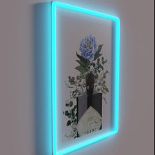 Charger l&#39;image dans la galerie, Vibrant neon artwork featuring botanicals of gin in modern style.
