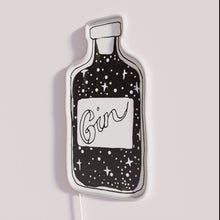Charger l&#39;image dans la galerie, Add vibrant ambiance with customizable Gin Bottle RGB LED neon signs.
