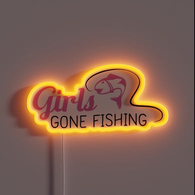 Retro-Style Neon Sign for the Girl Who Loves Fishing