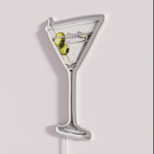 Charger l&#39;image dans la galerie, Retro Bar Decor with Vibrant LED RGB Neon Martini Sign