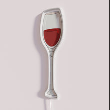 Charger l&#39;image dans la galerie, RGB Neon Wine Sign Bar Decor Glass of Red Accents