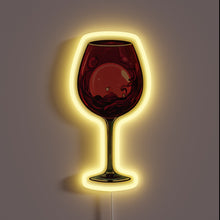 Charger l&#39;image dans la galerie, Brightly lit &#39;Glass of Red Wine&#39; neon bar decoration sign