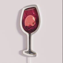 Charger l&#39;image dans la galerie, RGB Neon Bar Sign with Glass of Red Wine Design