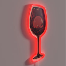 Charger l&#39;image dans la galerie, Red wine lovers will adore this vibrant neon bar decoration.