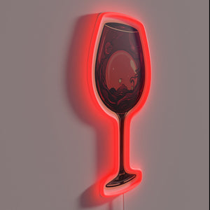 Red wine lovers will adore this vibrant neon bar decoration.