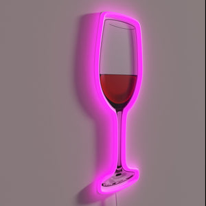 Sparkling evening vibes with our vibrant RGB neon wine glass sign
